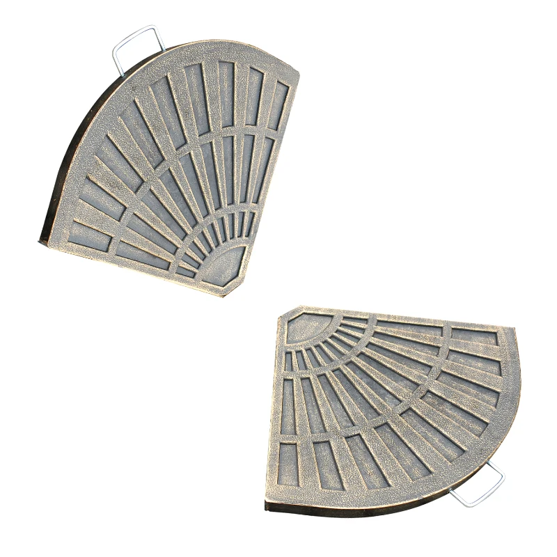 Outsunny Lot de 2 Poids de Lestage pour Parasol de Jardin 65 x 48 x 3,3 cm