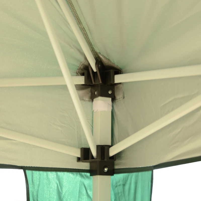 Outsunny Tonnelle tente de réception barnum pop-up pliant 3 x 3 x 2,55 m 4 parois amovibles + sac de transport vert