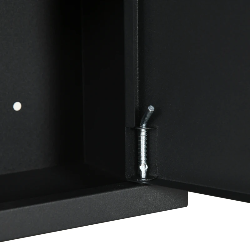 kleankin Armadietto Medicinali con 3 Mensole e Blocco con Chiavi in Acciaio, 30x14x46cm, Nero