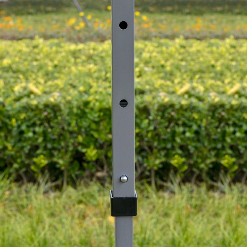 Outsunny 4 x 4m Pop-up Gazebo Canopy Tent with Roller Bag & Adjustable Legs for Outdoor Party, Steel Frame, White