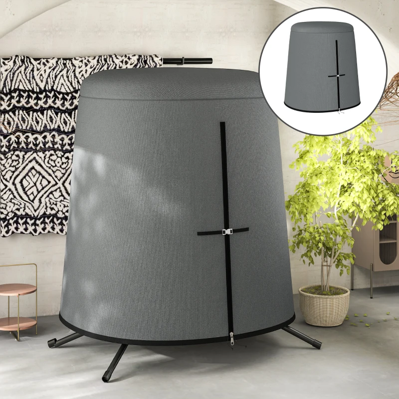 Outsunny 196 x 230 cm Hanging Egg Chair Protective Cover - Grey