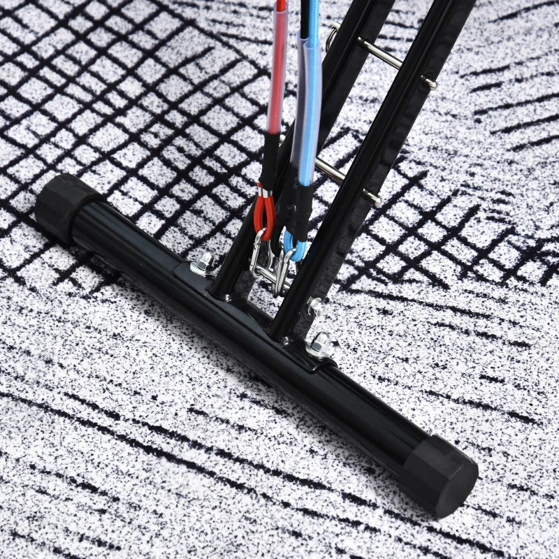 HOMCOM Vélo d'appartement body trainer 2 en 1 pliable écran LCD 8 niv. de résistance acier ABS PVC rouge noir