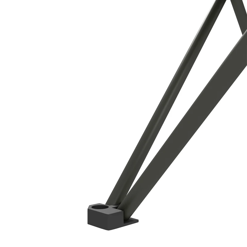 Outsunny Table de camping pliante, table de pique-nique légère en métal avec sac de transport - 56L x 45l x 45H cm