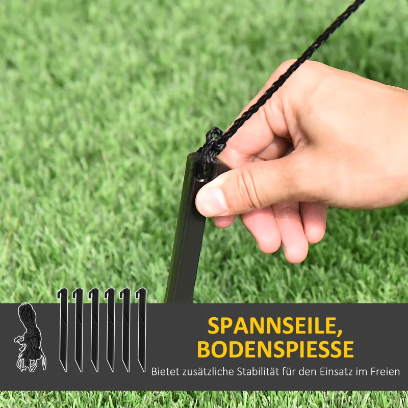 HOMCOM Halloween-Deko, 2,40m großer Geisterbaum, selbstaufblasend, LED-Beleuchtung, für Außenbereiche