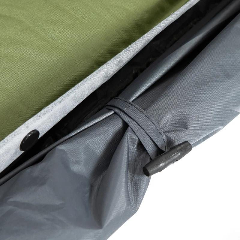 Outsunny Campingbett mit Zelt erhöhtes Feldbett für 2 Person Kuppelzelt mit Luftmatratze inkl. Tragetasche Grau 200 x 146 x 159 cm