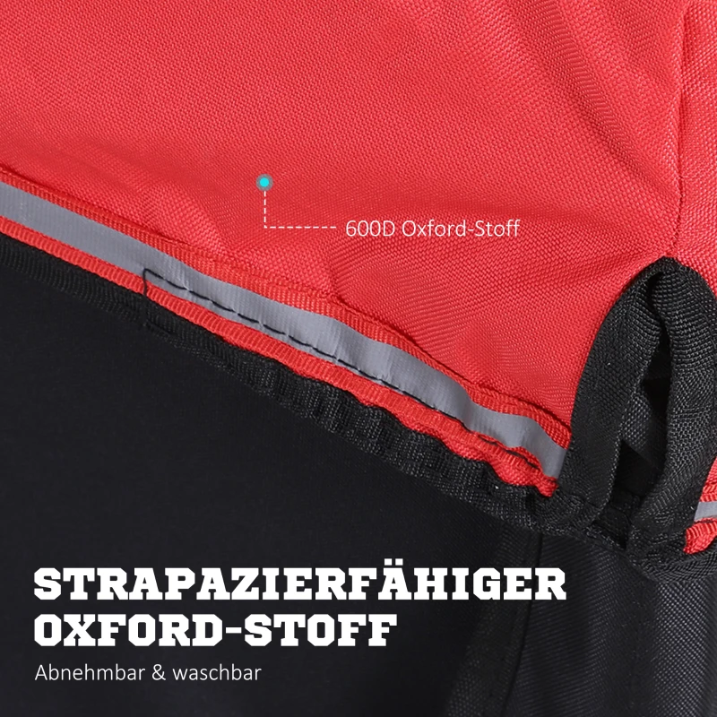 HOMCOM Fahrradanhänger Klappbar Lastenanhänger mit Kupplung,Transportwagen bis 40 kg belastbar, Transportanhänger Anhänger für Fahrrad Handwagen 140 x 88 x 60 cm