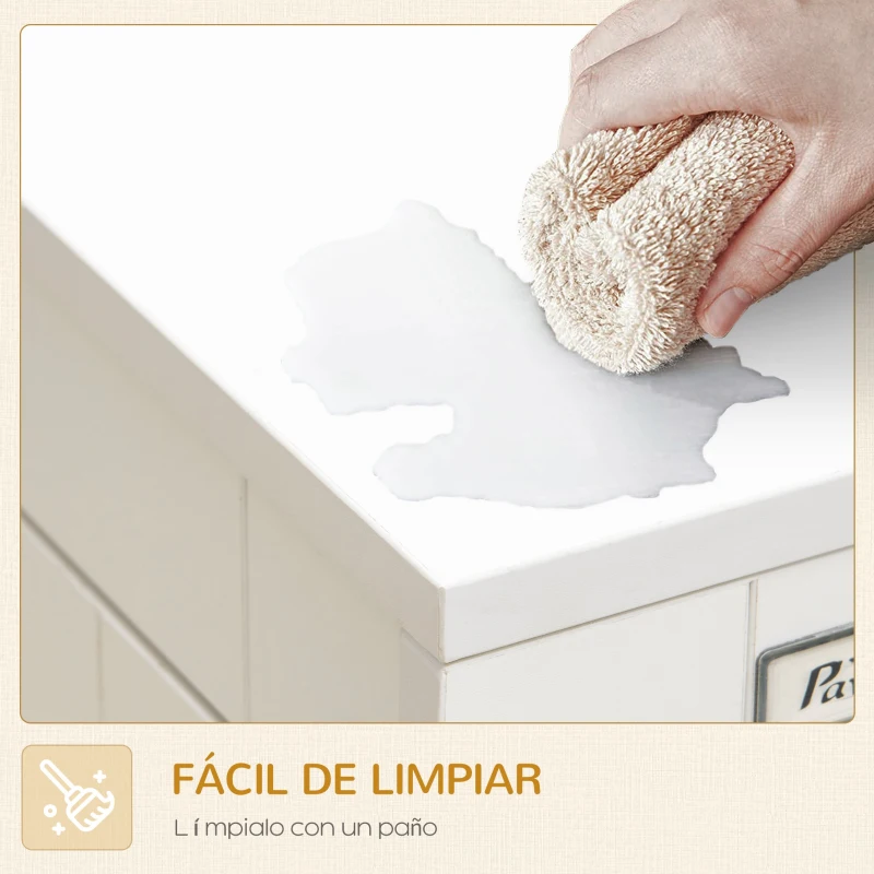 PawHut Jaula para Perros Medianos de Interior Mesa Auxiliar con 2 Puertas con Pestillo y Cojín 94x60x71,5 cm Blanco