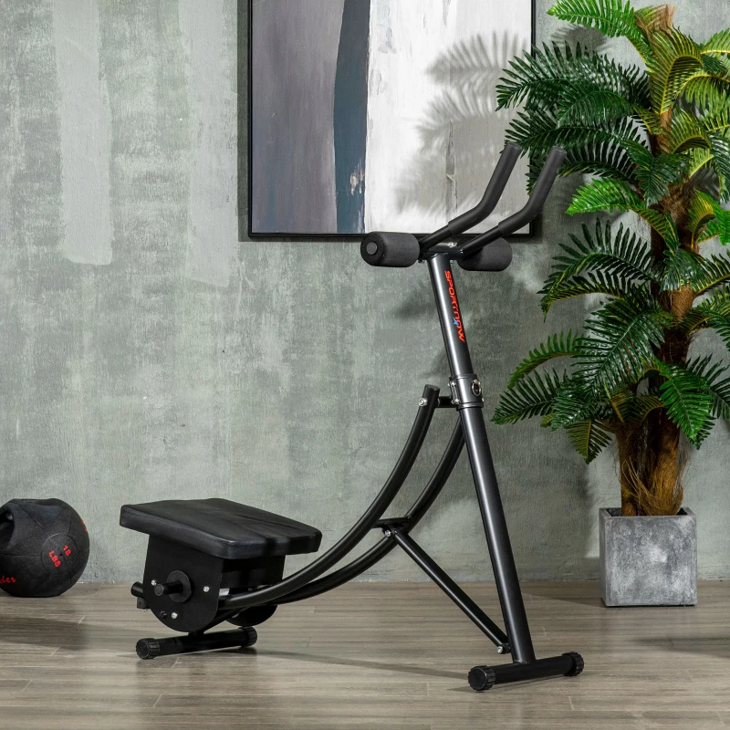 SPORTNOW Appareil à abdominaux Ab crunch fitness pliable charge max. 120 Kg 105 x 45 x 110 cm noir
