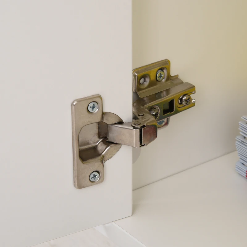 HOMCOM Cajonera de Oficina con Cajón con Cerradura y Armario con Ruedas Soporte de Impresora para Estudio 40x35x60 cm Blanco