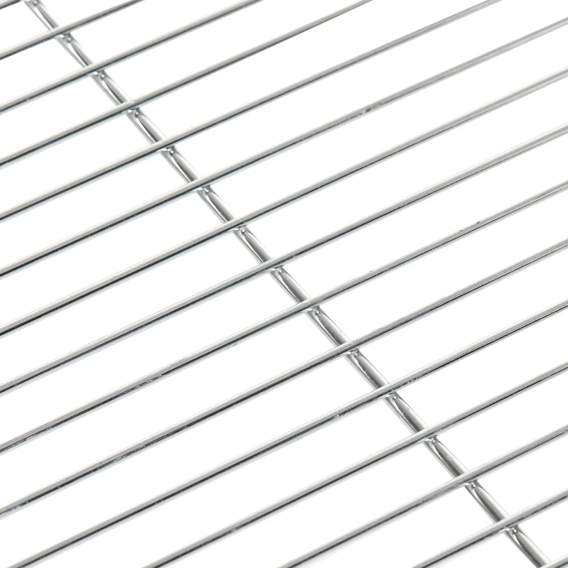 Outsunny Grille de barbecue en acier galvanisé grille BBQ portable avec 3 pieds repliables Ø 50 cm