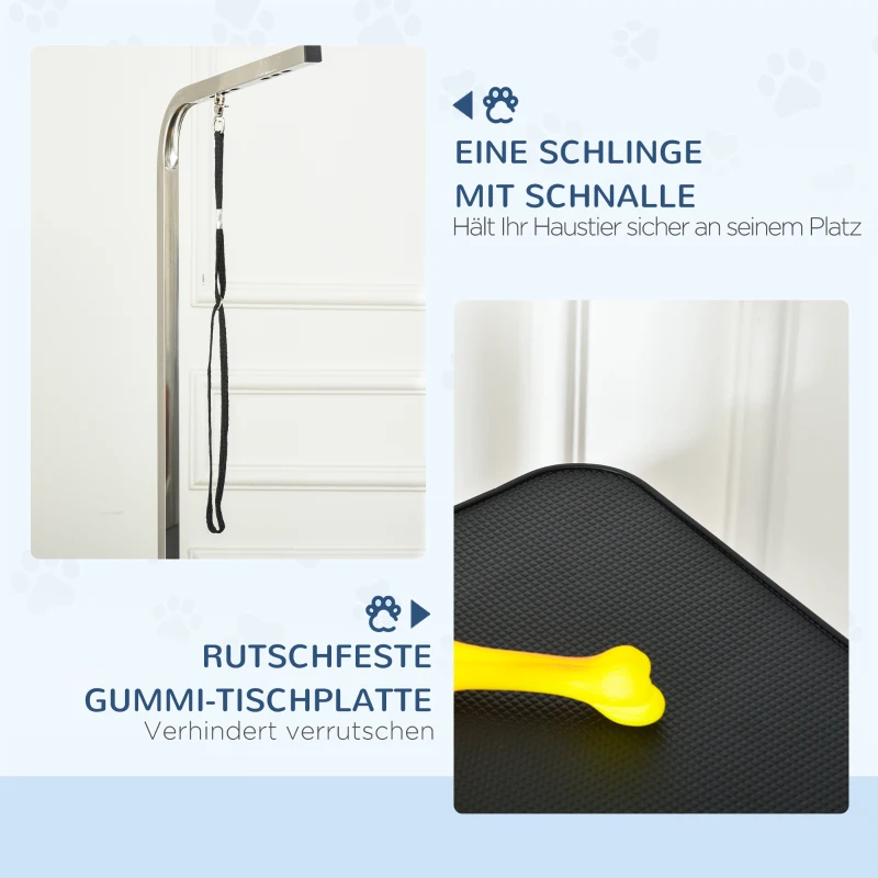 PawHut Hydraulischer Trimmtisch Schertisch inklusiv Galgen Hundepflege