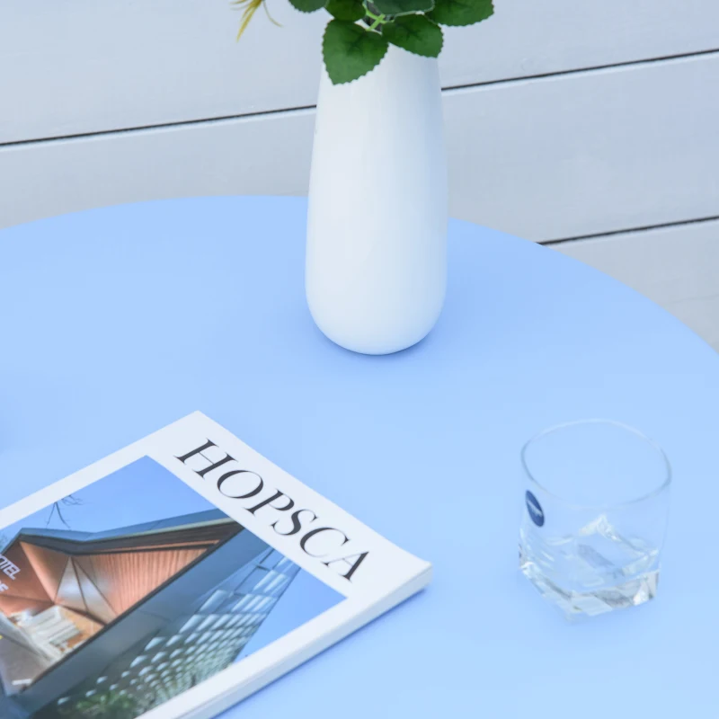 Outsunny Bistroset für 2 Personen Balkonmöbel Set patio Hof Garten Hellblau