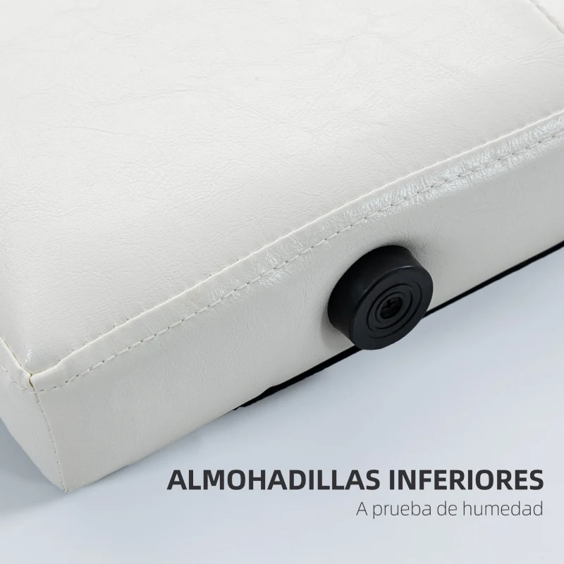 HOMCOM Cabecero de Cama 160 cm Tapizado en PU 2 Formas de Uso Vertical o Montado a la Pared Cabecero Blanco