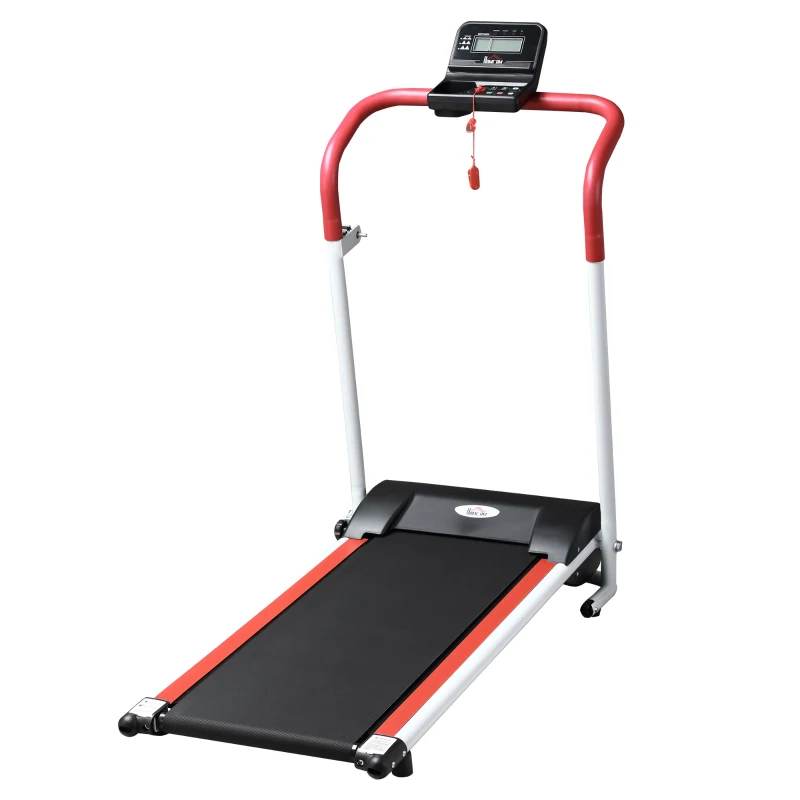 HOMCOM Tapis Roulant Elettrico Professionale Pieghevole Salvaspazio con Schermo LCD, per Casa e Ufficio, Velocità 10km/h