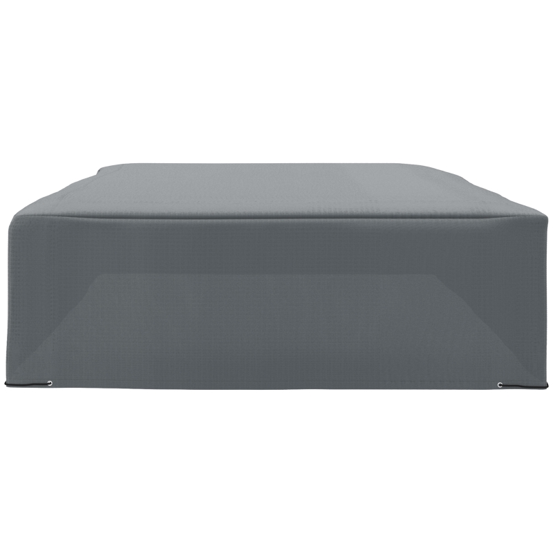 Outsunny 245x165cm Outdoor Garden Rattan Furniture Protective Cover Water UV Resistant Grey