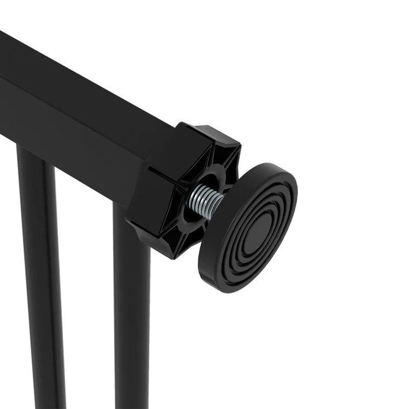 PawHut Adjustable Safety Gate w/ One Extensions, Four Adjustable Screws, Black