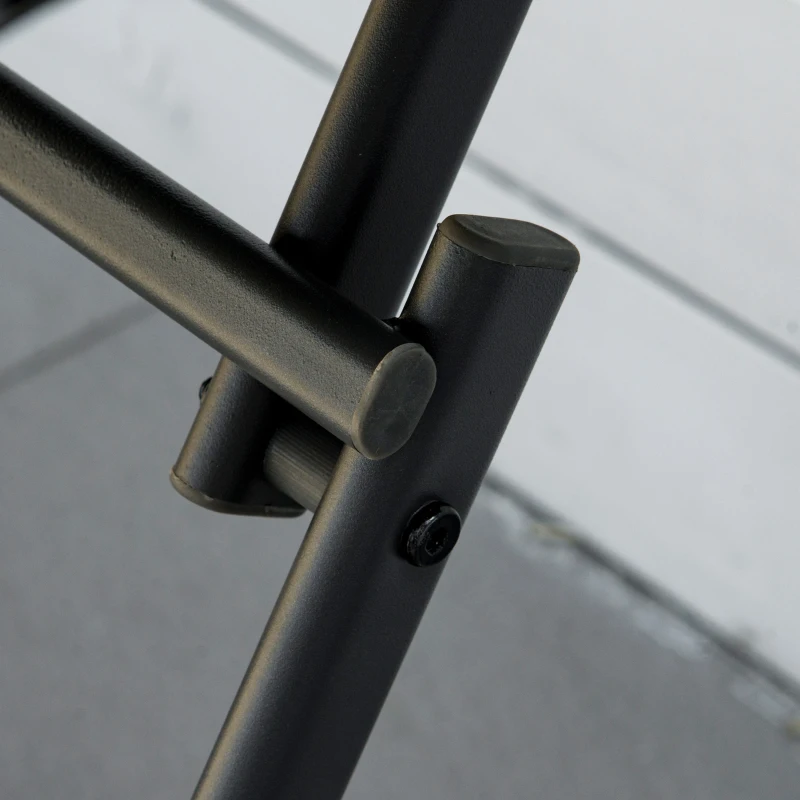 Outsunny Ensemble Meubles de Jardin Design Table carré et chaises Pliables résine tressée Imitation rotin gris