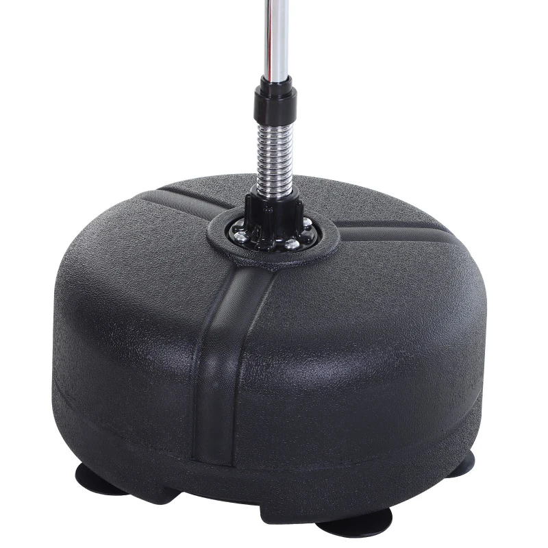 HOMCOM Punching Ball da Terra, Sacco da Boxe da Terra con Base Riempibile, Ventose e Guantoni, Altezza Regolabile 4 Livelli da 136-154 cm, Speed Bag per Home Gym Casa e Palestra, Nero