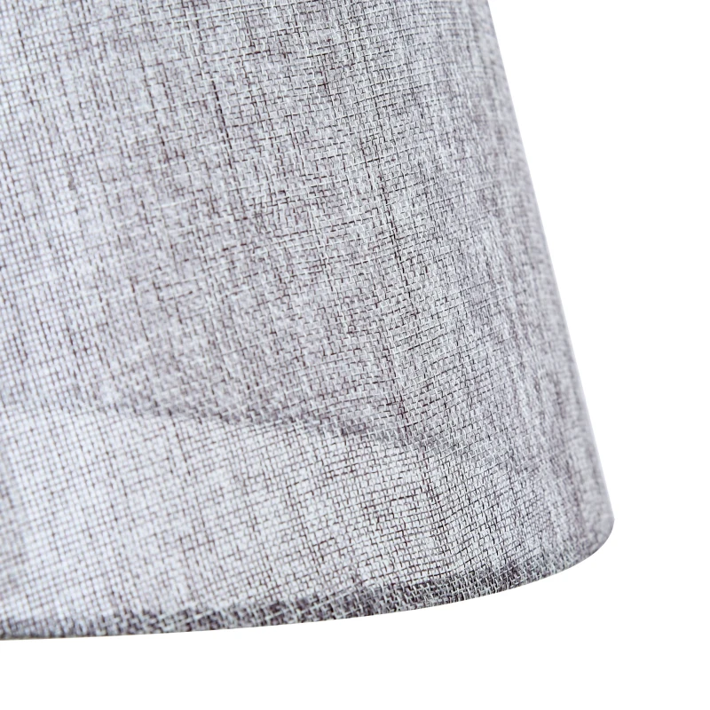 HOMCOM Lampada da Terra in Legno con 3 Ripiani e Paralume in Tessuto, 45x45x148cm, Grigio