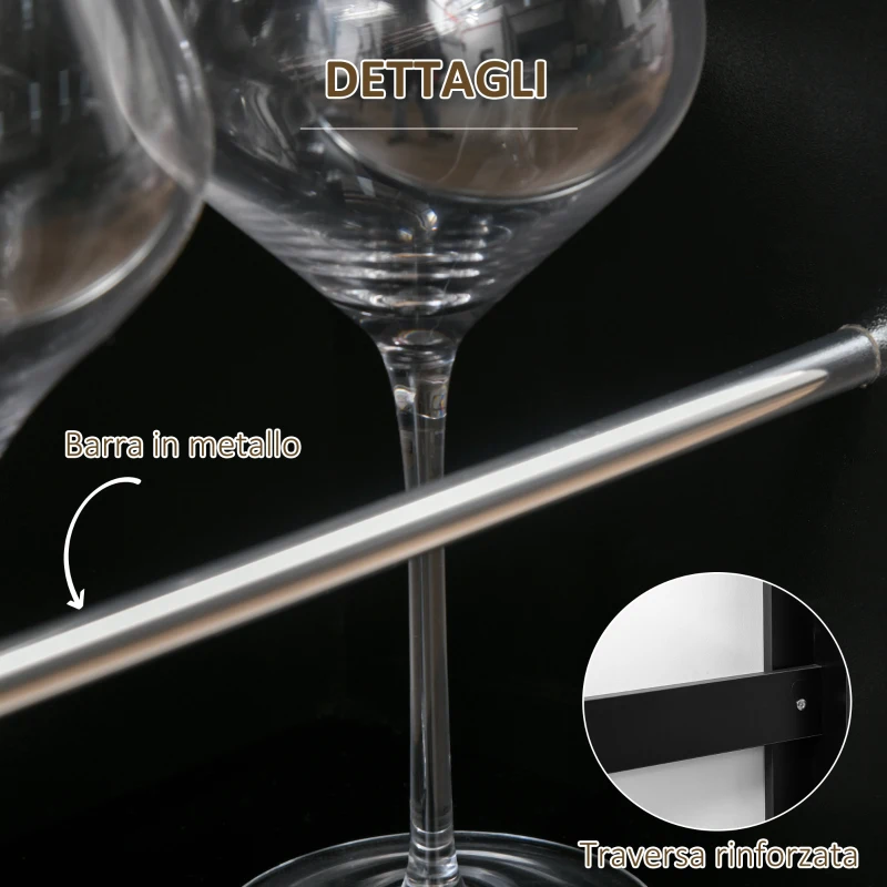 HOMCOM Bancone da Cucina Tavolo Alto con 3 Mensole in Legno, Tavolo da Bar Cucina Arredamento Moderno Casa e Bar, 112x57x106cm, Nero