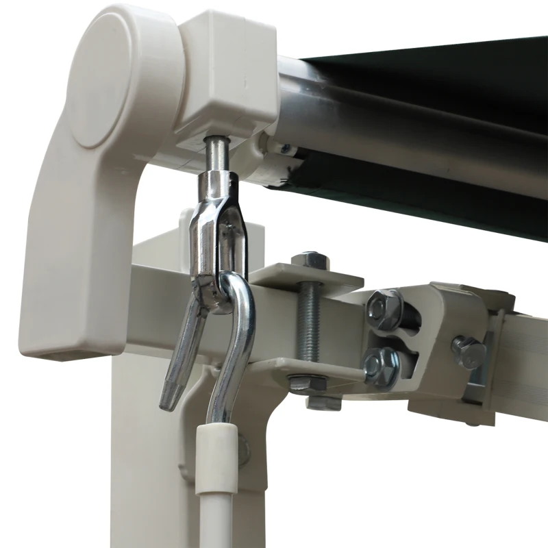 Outsunny Toldo de Pared con Brazo Articulado y Manivela Marco Resistente de Aluminio y Cubierta de Poliéster 295x245 cm Verde