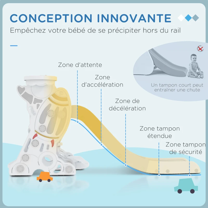 AIYAPLAY Portique enfant toboggan et balançoire avec panier de basket-ball aire de jeux 3 en 1 185 x 150 x 92 cm gris
