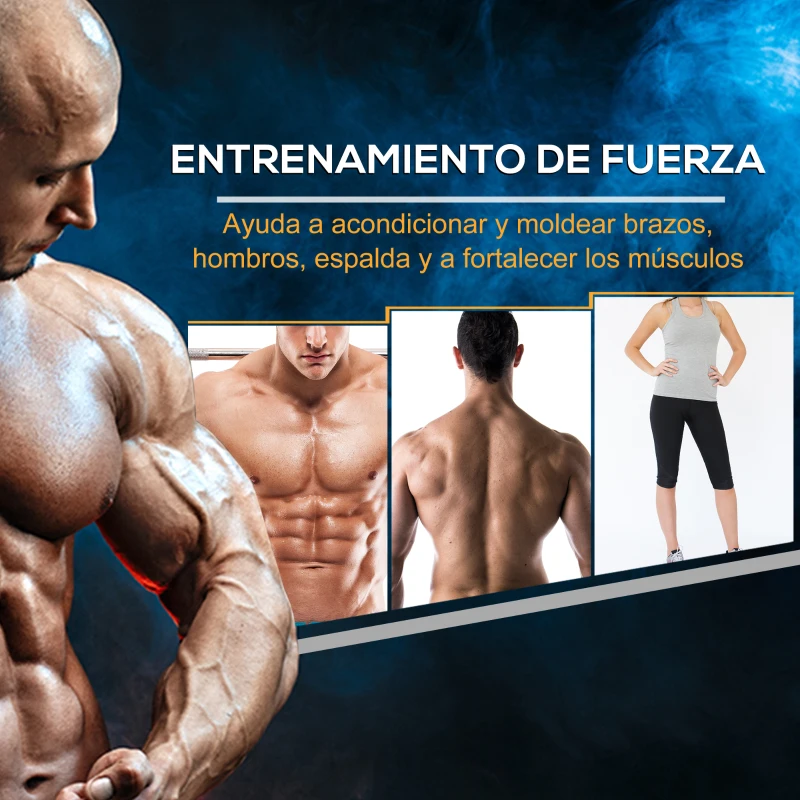 HOMCOM Mancuerna Hexagonal 15 KG con Barra de Conexión Metálica para Entrenamiento en Casa Gimnasio Oficina Negro y Plata