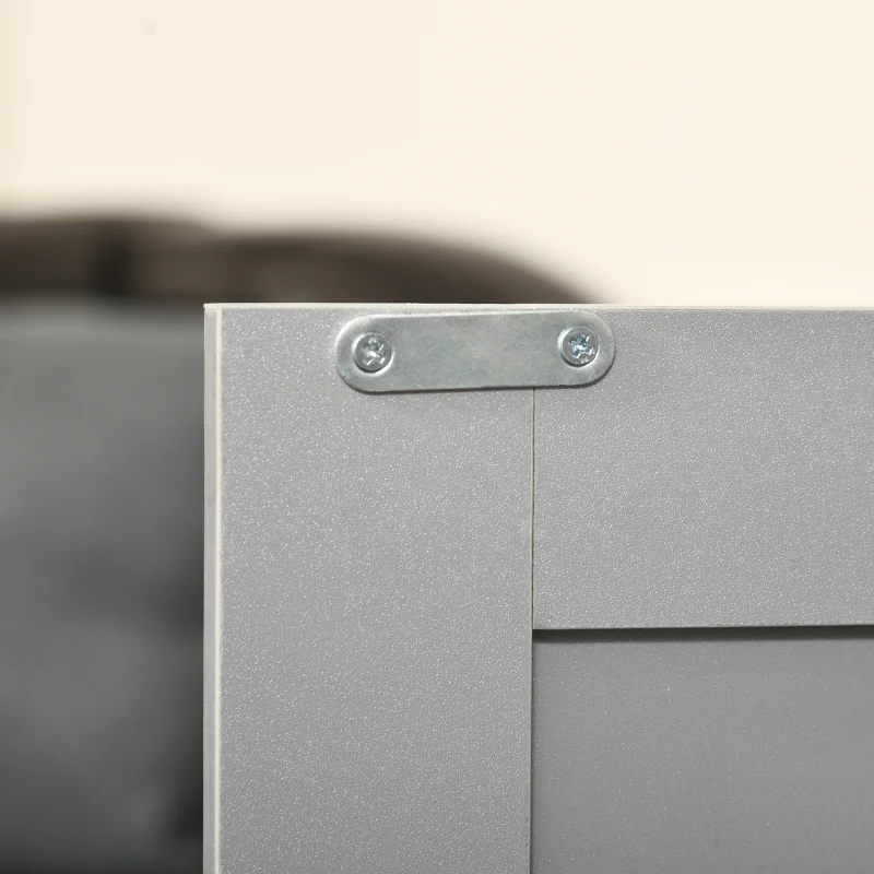 HOMCOM Armario de baño con 2 Puertas y Estantes Interiores Ajustables Mueble Auxiliar de Almacenaje Multiusos para Salón Pasillo Comedor 60x30x80 cm Gris