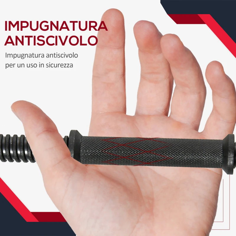 HOMCOM Set Manubri Palestra 20kg (4x2.5kg, 4x2kg) con 8 Dischi da 2kg, 2.5kg, Ø25mm, per Allenamento a Casa