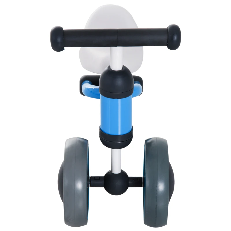 HOMCOM Correpasillos Compacto sin Pedales con Sillón Cómodo Estructura de Aluminio Soporta hasta 20kg 47x19x35cm Azul