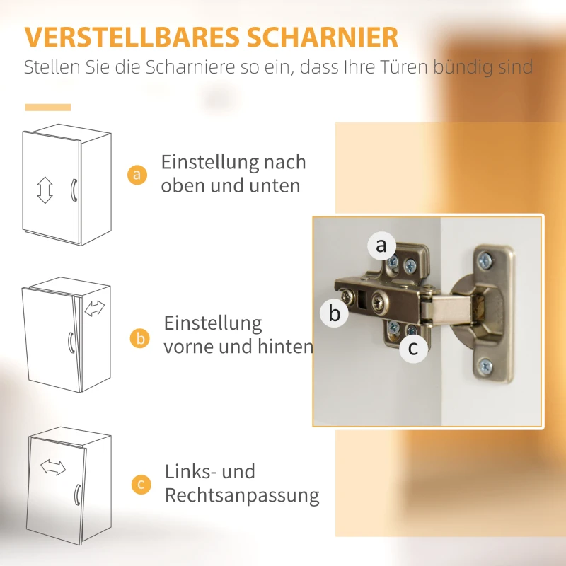 HOMCOM Küchenschrank, Hochschrank mit 3 Schubladen,Sideboard, Aufbewahrungsschrank mit verstellbaren Ablagen, Kommode, Weiß, 100x 39,5 x 183,5 cm