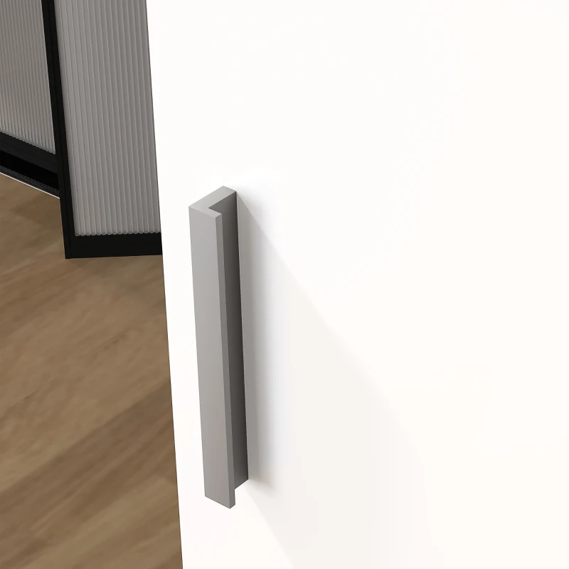 HOMCOM Armadietto Bagno da Parete in Legno con 3 Ripiani Regolabili in Vetro su 3 Livelli, 40x15x55 cm, Bianco