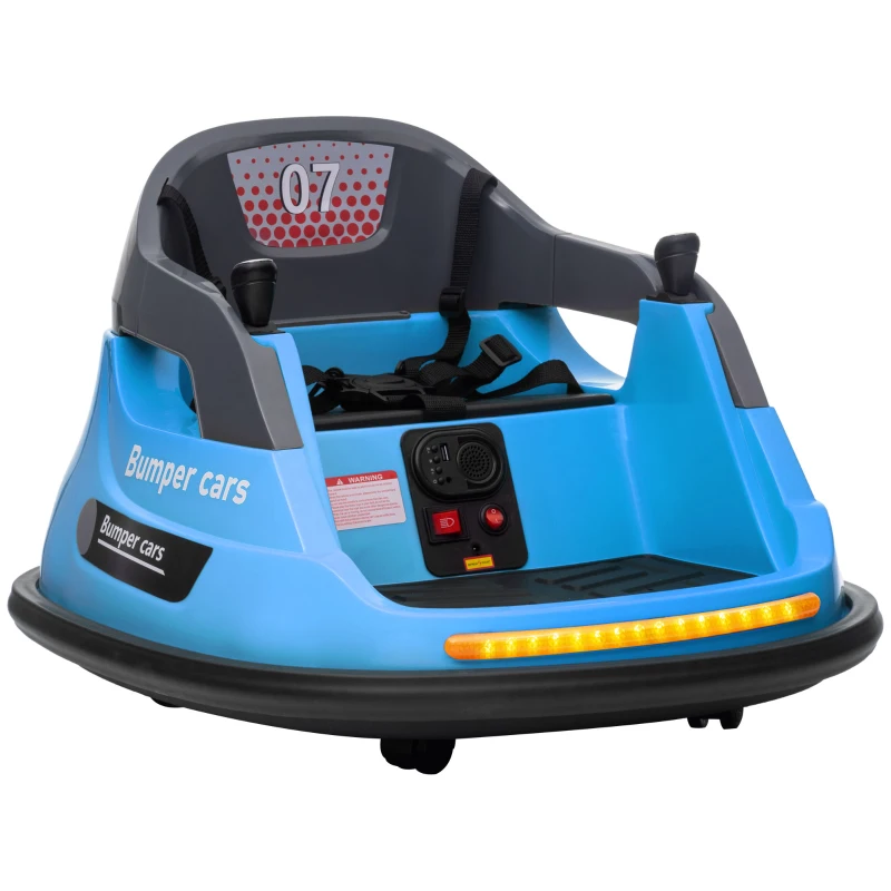 HOMCOM Elektro-Scooter für Kinder, 3 km/h, Lichter und Musik, Sicherheitsgurt, Blau