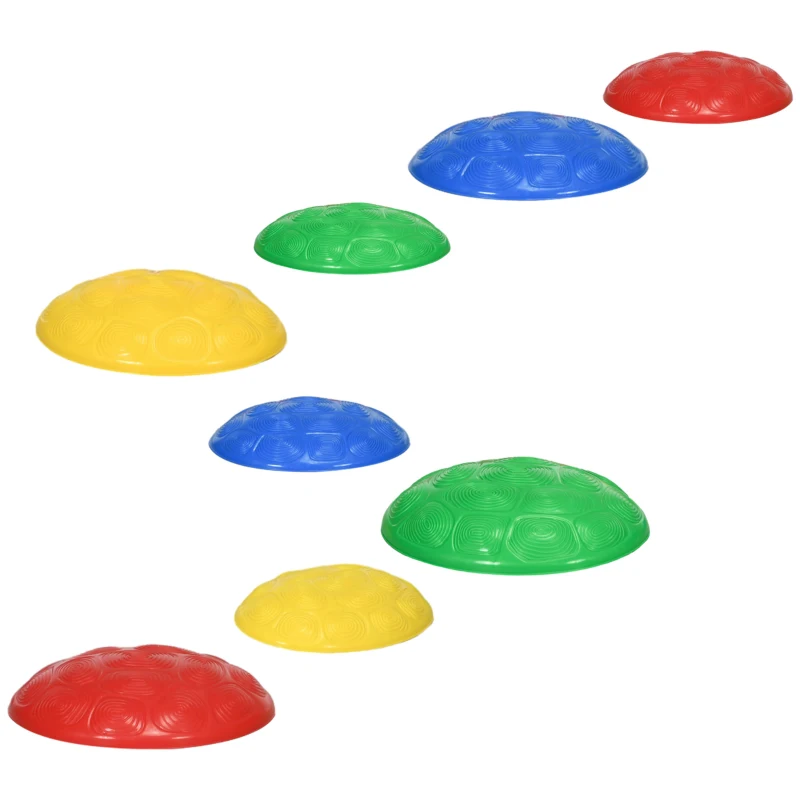 ZONEKIZ Conjunto de 8 Piezas Piedras de Equilibrio Apilables con Base Antideslizante para Entrenamiento de Equilibrio Multicolor