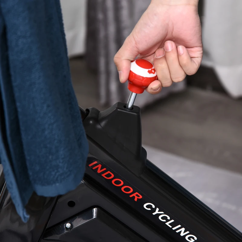 HOMCOM Stationary Exercise Bike 10kg Flywheel Gym Office Cycling Training Fitness w/ LCD Monitor, Protection Mat