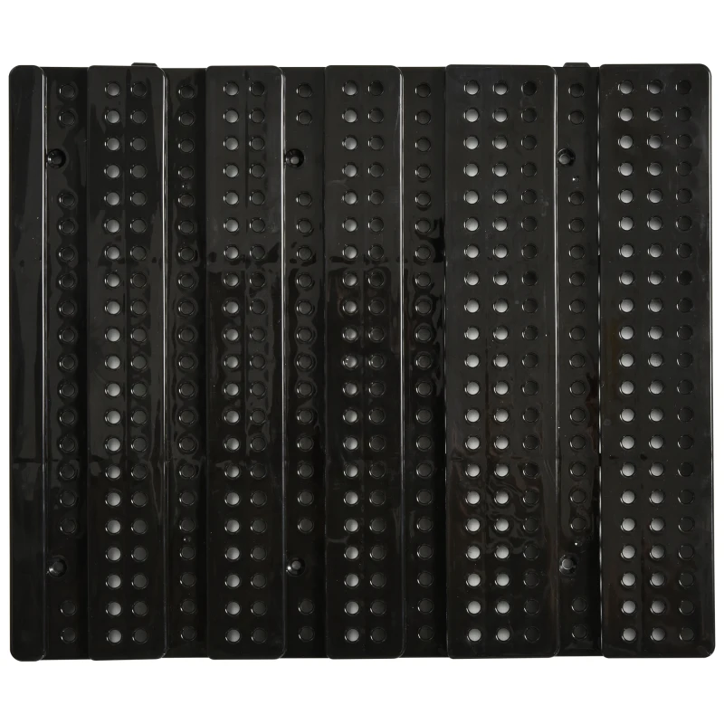 DURHAND Pannello Portautensile con 30 Contenitori Regolabili e Rimovibile, Montaggio a Muro, PP, Rosso Grigio Nero, 37.5x18x63cm