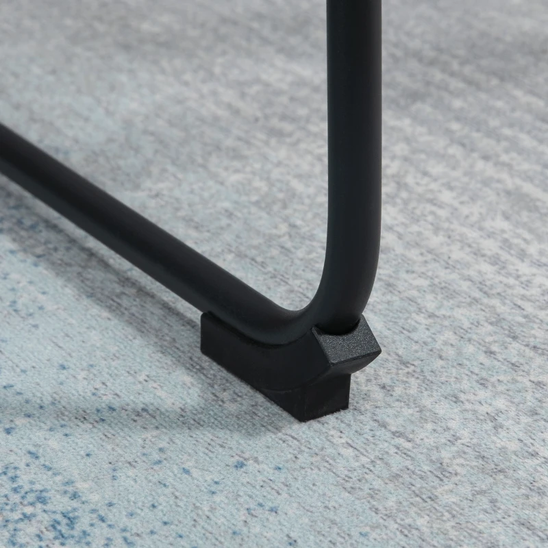 HOMCOM Lot de 2 tabourets de bar design vintage avec repose-pieds métal et revêtement synthétique hauteur 99 cm gris foncé