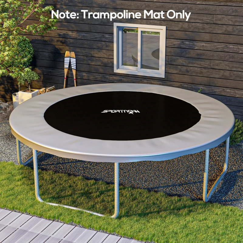 SPORTNOW Trampoline Replacement Mat with Spring Pull Tool, 54 V-Hooks, for 10ft Trampoline using 14cm Springs, Black