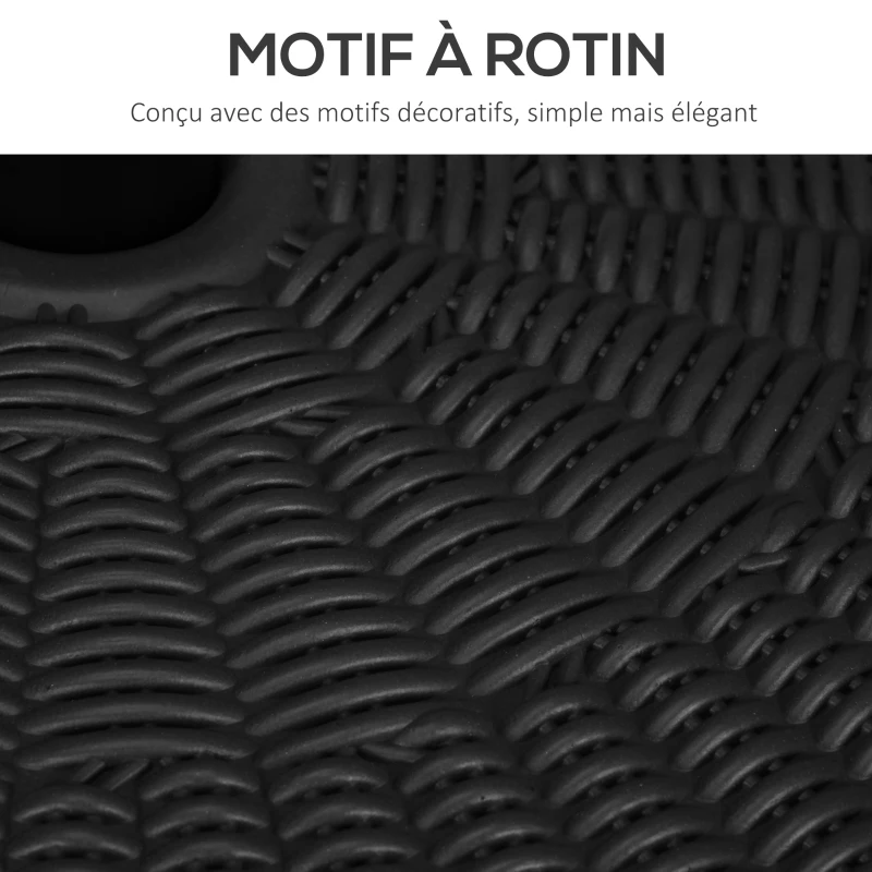 Outsunny support de parasol base de parasol support de parasol en plastique pour mât Ø 38 et 48 mm - Ø51 x 36H cm noir