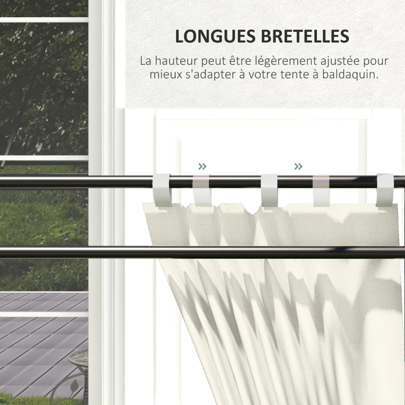 Outsunny Lot de 2 panneaux latéraux pour gazebo avec portes et fenêtres zippées, pour gazebo pop-up de 3x3m ou 3x6m