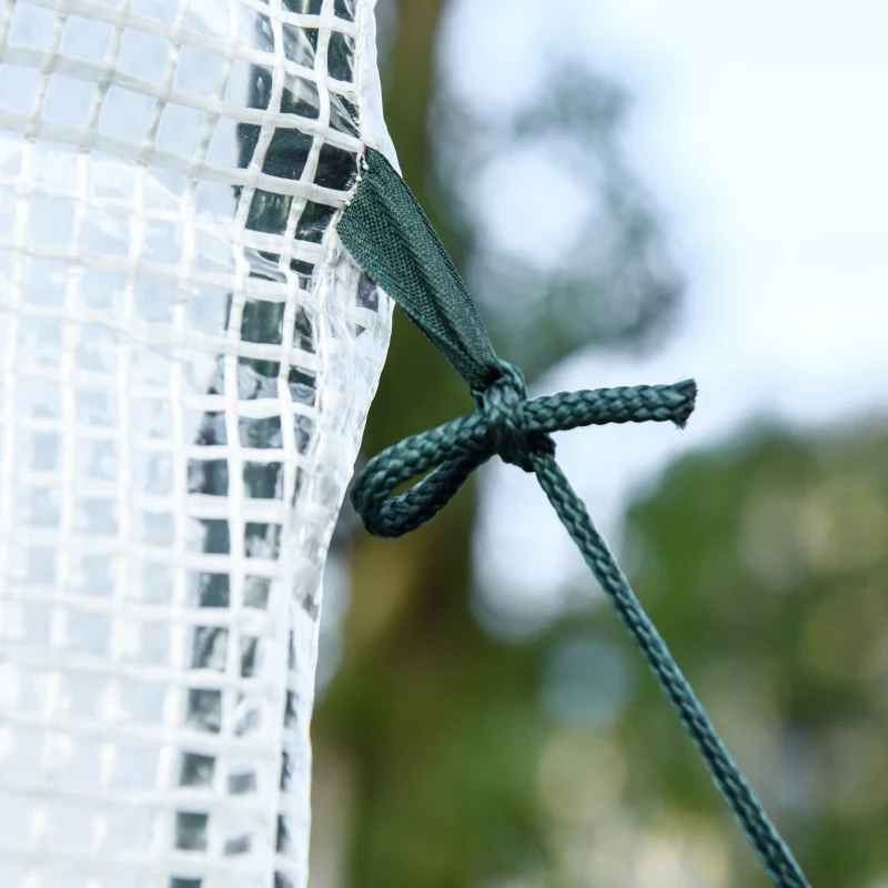 Outsunny Serra da Giardino con Copertura in PE anti UV, Serra per Piante e Fiori Compatta con Porta Avvolgibile, 143x118x212cm