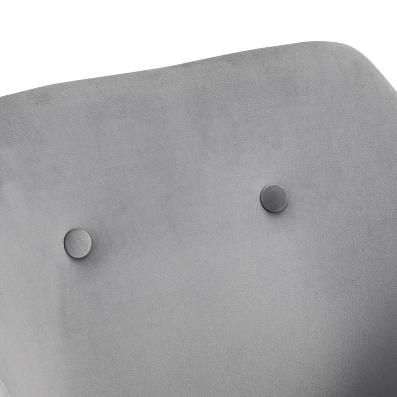 HOMCOM Esszimmerstühle in ansprechendem Design, Metallstruktur, Holzbeine, Grau, 120 kg belastbar