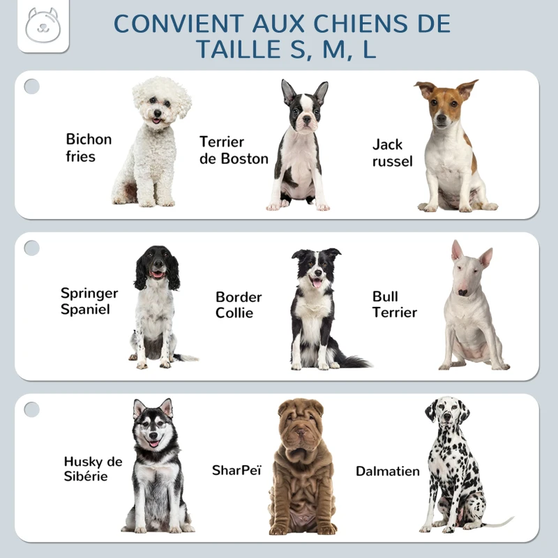 PawHut Gamelles Surélevées Porte-gamelles double, 2 bols amovibles pour chien, 3 Hauteurs Ajustables 8/19/28 cm, gris