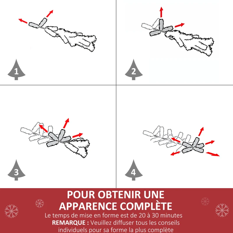 HOMCOM Sapin de Noël Artificiel Lumineux 150H cm Fibre Optique Multicolore + Support Pied 180 Branches étoile Sommet Brillante Vert