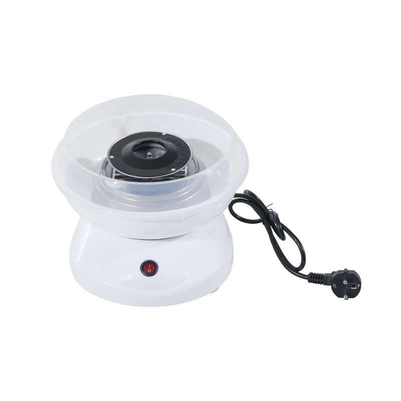 HOMCOM Máquina de Algodón de Azúcar de Uso doméstico de Polipropileno Acero Inox. y Aluminio 450W-550W 27x26x18cm Blanco