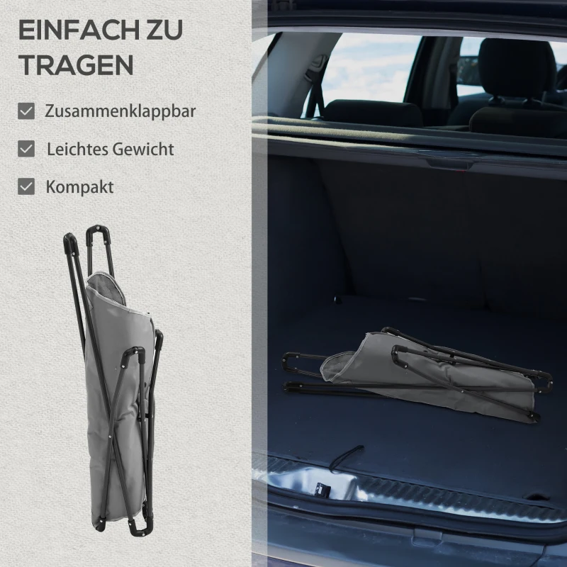 Outsunny Faltstuhl faltbar Campingstuhl gepolstert Outdoor Klappstuhl bis 120kg belastbar robust Angelstuhl Gartenstuhl für Garten Camping Strand