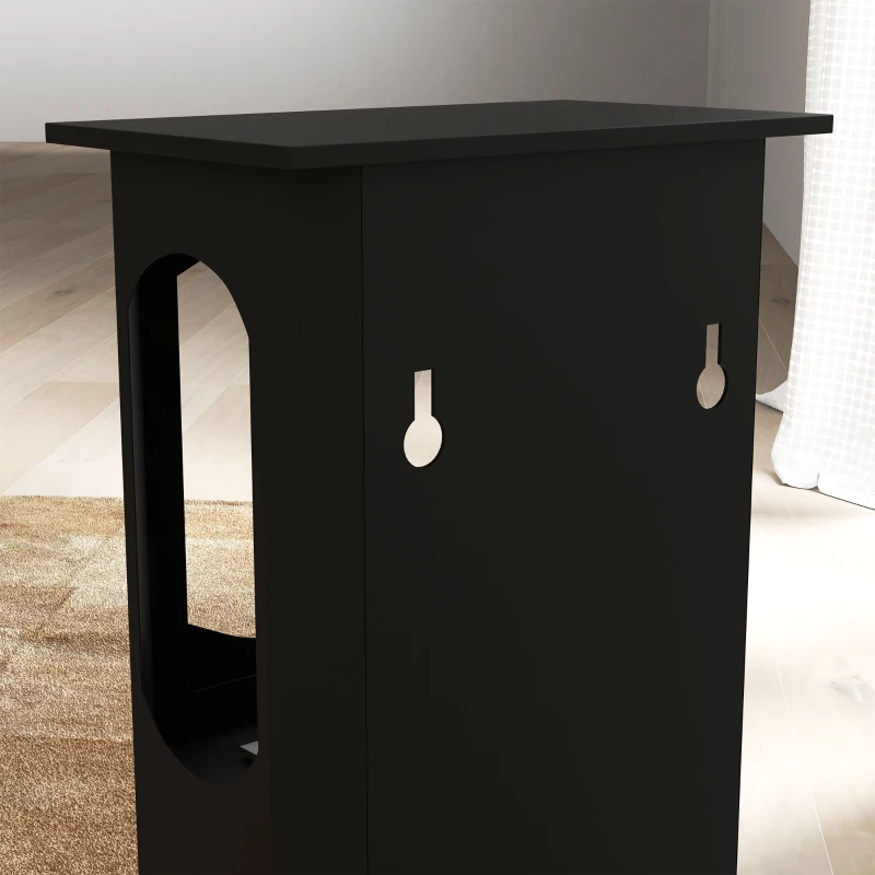 HOMCOM Cheminée à l'éthanol sur pieds réservoir 1,2L environ 3h de durée de combustion couverture 20-25 m² 43 x 25 x 68 cm noir(m-9)
