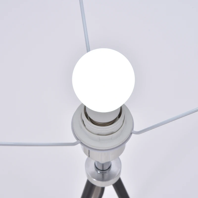 HOMCOM Stehlampe Tripod Schlafzimmer Standleuchte Stehleuchte 40 W Skandinavisch Stoff + Metall schwarz ∅73 x 156 cm