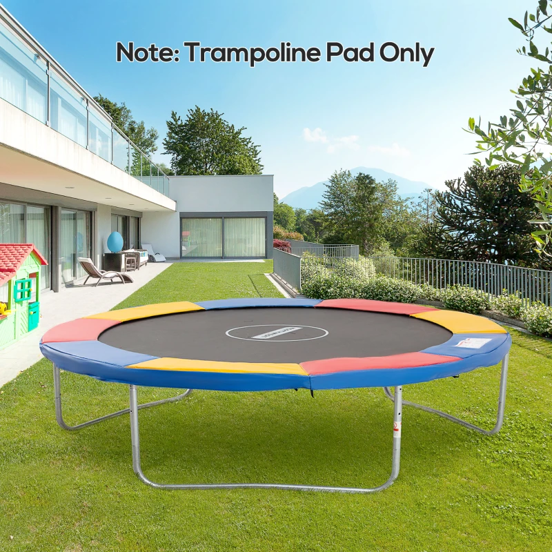 HOMCOM 10FT Trampoline Pad, Φ305cm Trampoline Accessories Surround Safety Pad Foam Padding Pads Replacement Spare, Multi-Colour