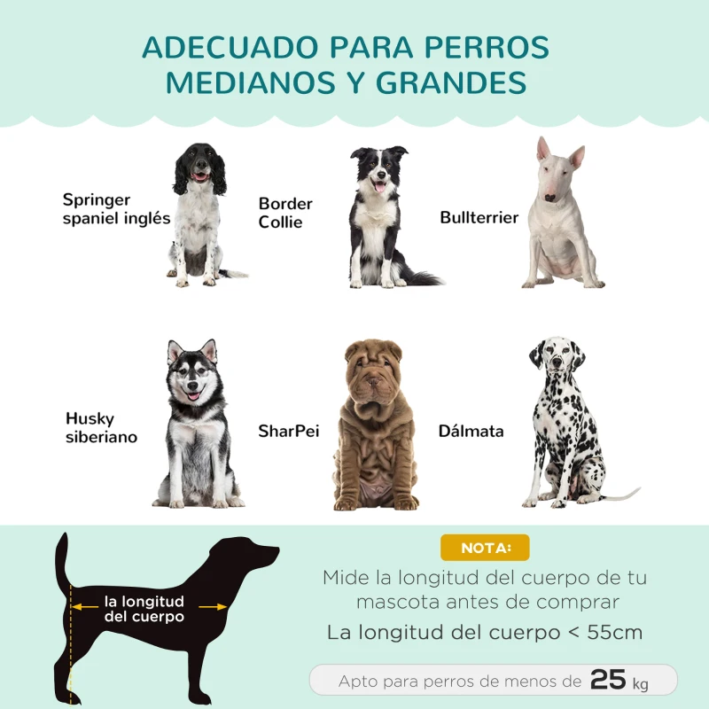 PawHut Sofá para Perros Medianos Sofá Cama para Mascotas Tapizado en Terciopelo con Patas de Madera 98,5x60,5x35,5 cm Verde